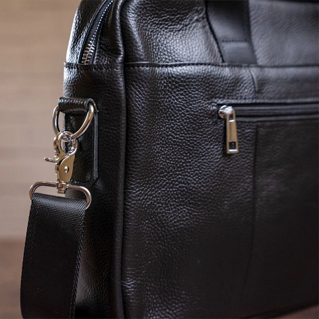 Сумка Vintage Шкіряна Чорна (14625) - зображення 10