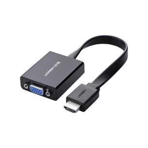 Перехідник HDMI M to VGA F + 3.5mm + Micro USB black Ugreen (40248) зображення 1