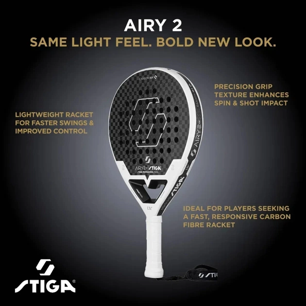 Ракетка для падел тенісу Stiga Racket AIRY 2 (2204-1311-01) (932054) - зображення 7