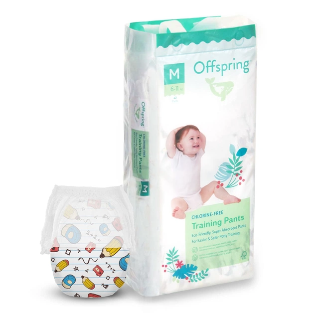 Підгузки Offspring Трусики Scriblee розмір M 6-11 кг 42 шт (DP-OI-FAP-M42P-SCR) - зображення 1
