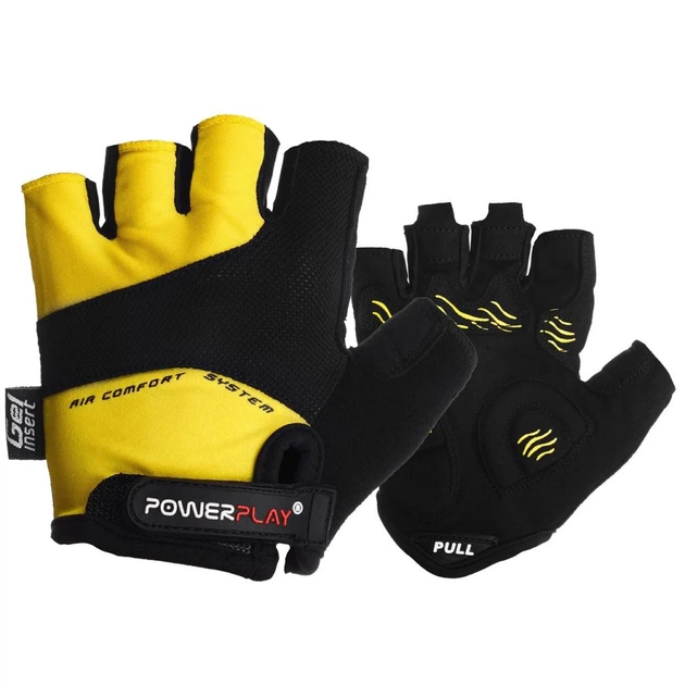 Велорукавиці PowerPlay 5013 Yellow M (5013_M_Yellow) - изображение 1