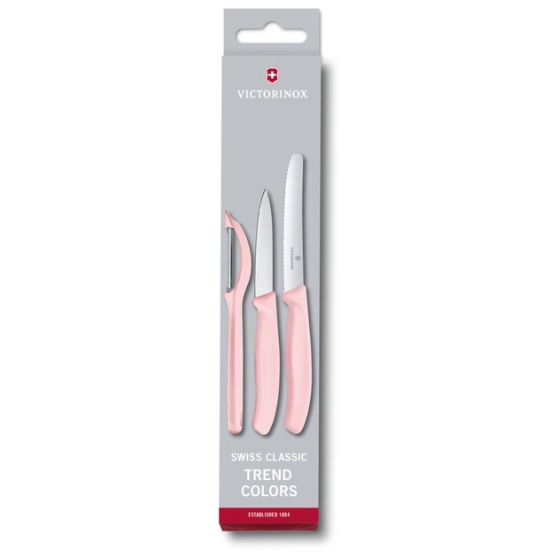 Набір ножів Victorinox Swiss Classic Paring Set 3 шт Universal Pink (6.7116.31L52) - зображення 1
