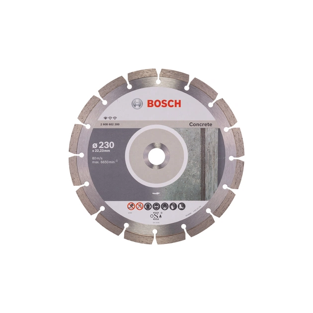 Диск пильний Bosch Standard for Concrete 230-22.23, по бетону (2.608.602.200) - picture 1