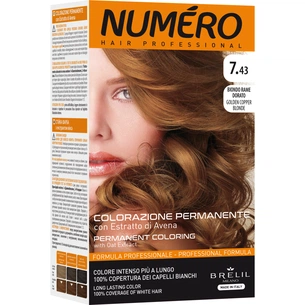 Фарба для волосся Brelil Numero 7.43 - Golden Copper Blonde 140 мл (8011935081370) зображення 1