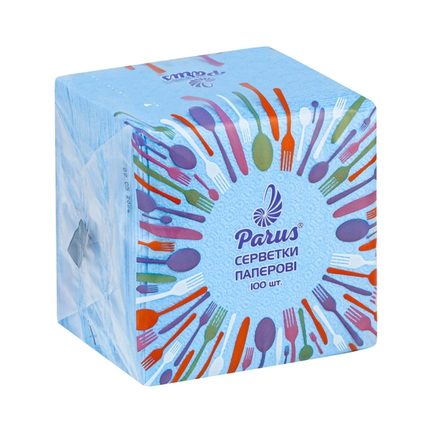 Серветки столові Parus 1 шар Сині 100 шт. (4820044170264) - picture 1