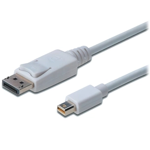 Кабель мультимедійний miniDisplayPort to DisplayPort 1.0m Digitus (AK-340102-010-W) зображення 1