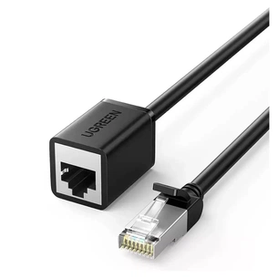 Патч-корд 1м, F/UTP Cat 6 Ethernet RJ45 Extension Male/Female Patch Cords NW112 Black Ugreen (11279) зображення 1