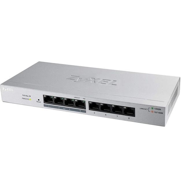 Комутатор мережевий ZyXel GS1200-8HP (GS1200-8HP-EU0101F) - изображение 1