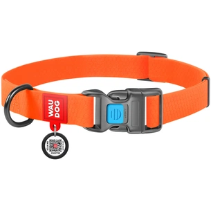 Нашийник для тварин WAUDOG Waterproof з QR паспортом Ш 25 мм Д 38-58 см помаранчевий (27774) зображення 1