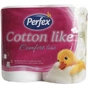 Туалетний папір Perfex Cotton Like Comfort Line 3 шари 4 рулони (8606108597262) - зменшене зображення 1