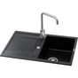 Мийка кухонна GRANADO комплект VALENCIA black shine_чаша праворуч (ksg0701R) - зменшене зображення 2