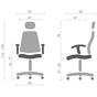 Офісне крісло Аклас Тіволі WH Сірий (00119636) - зменшене зображення 11
