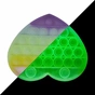 Антистрес Sibelly антистрес Pop It Heart Glow in Dark (SB-PPIT-HRT-GD) - зменшене зображення 2