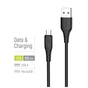 Дата кабель USB 2.0 AM to Micro 5P 1.0m 3A textured PVC black ColorWay (CW-CBUM094-BK) - зменшене зображення 4