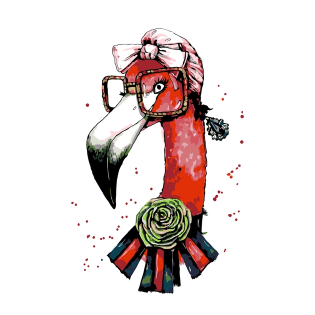 Картина по номерам Rosa Fashion Flamingo 35х45 см (4823098514367) - изображение 1