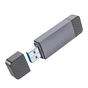 Картридер Hoco HB45 Spirit 2-in-1 USB-USB Type-C 3.0 Black (6942007620529) - уменьшенное изображение 5