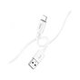 Дата кабель USB 2.0 AM to Lightning 1.0m Magic silicone X87 white HOCO (6931474783202) - уменьшенное изображение 2