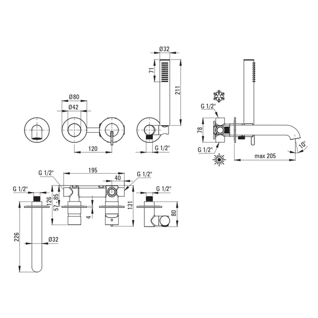 Душовий гарнітур Deante Silia (BQS_R18P) - picture 4