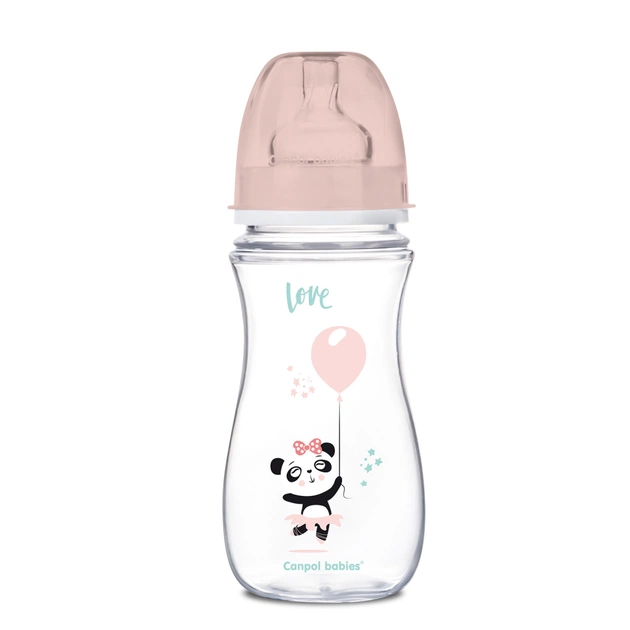 Пляшечка для годування Canpol babies антиколькова EasyStart - Toys з широким отвором 300 мл (35/222_pin) - зображення 1