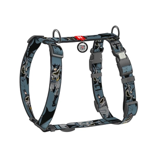Шлея для собак WAUDOG Nylon H-подібна з QR-паспортом "Тінь Бетмена", пластиковий фастекс М (344-1078) зображення 1