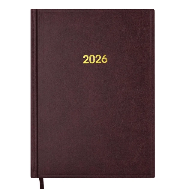 Тижневик Buromax датований 2026 BASE (Miradur) A5 бордовий (BM.2108-13) - зображення 1