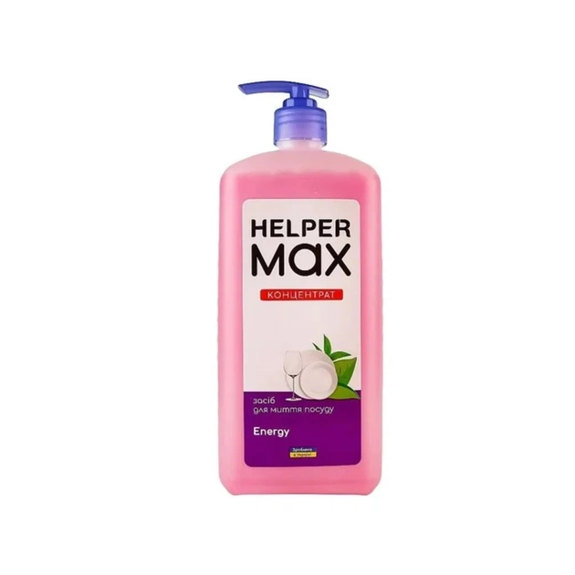 Засіб для ручного миття посуду Helper Max Energy Концентрат 1 л (4820183971982) - зображення 1