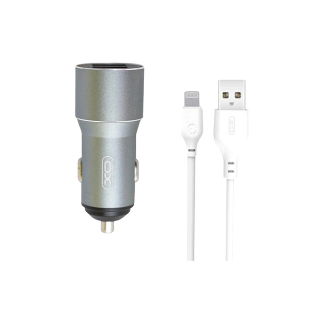 Зарядное устройство XO 1xUSB + cable USB to Lightning TZ09 gray (6920680873517) - изображение 1