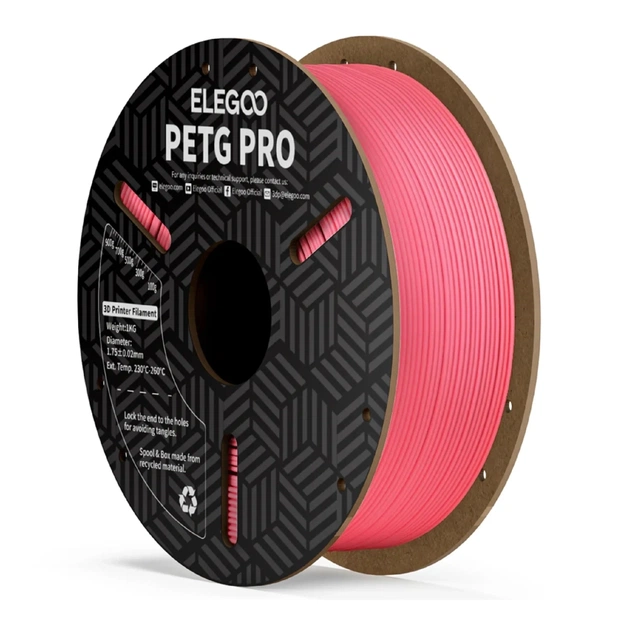 Пластик для 3D-принтера ELEGOO PETG PRO 1кг, 1.75мм, pink (50.203.0263) - изображение 1