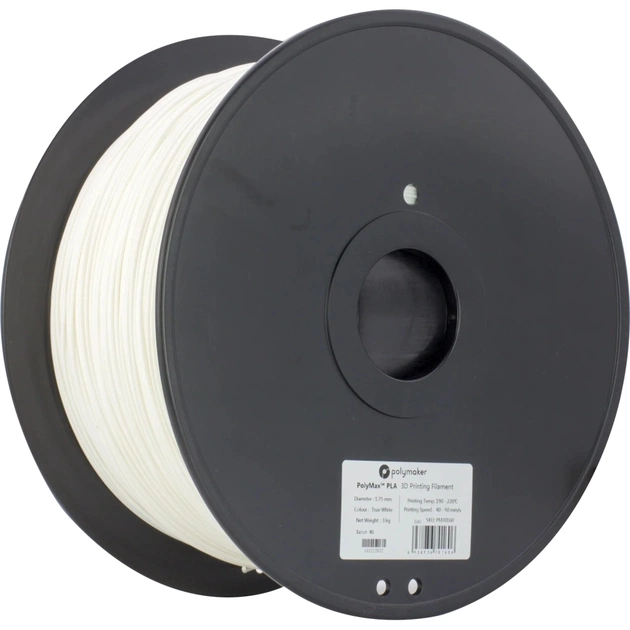 Пластик для 3D-принтера Polymaker TOUGH PLA 1,75mm 3kg WHITE (PA06023) - зображення 1