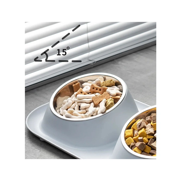 Посуд для котів Lapka Годівниця подвійна на підставці (LPK-25) - picture 5