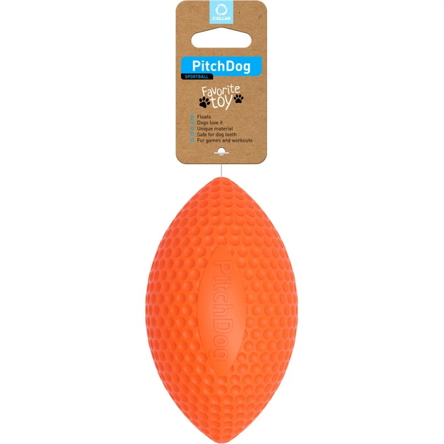 Игрушка для собак Collar PitchDog мяч для апорта d:9 см оранжевый (62414) - изображение 1