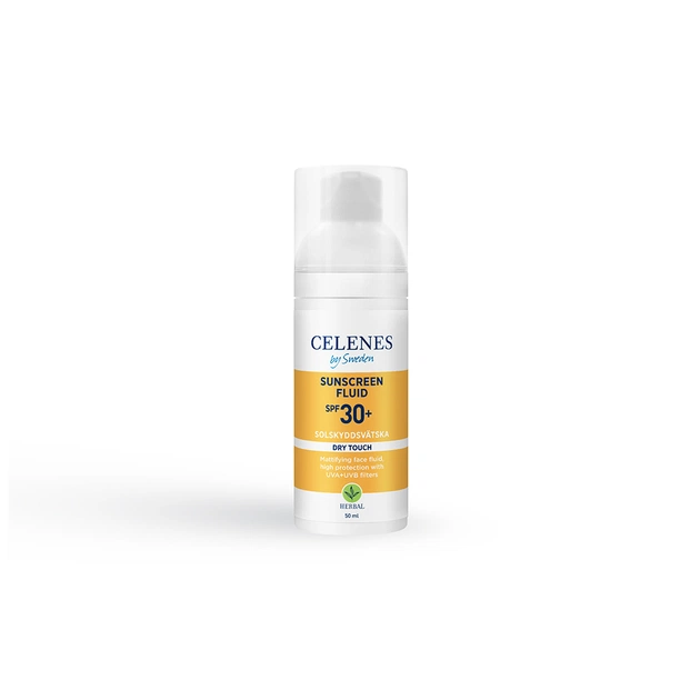 Засіб від засмаги Celenes Sunscreen Dry Touch Fluid SPF30+ Сонцезахисний флюїд 50 мл (7350104249635) - picture 1