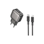 Зарядний пристрій BOROFONE BAS53A Absolute USB-C PD20W + cable USB-C to Lightning Black (6941991116186) - зменшене зображення 1