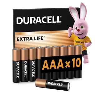 Батарейка Duracell AAA лужні 10 шт. в упаковці (5002509/5006462) зображення 1