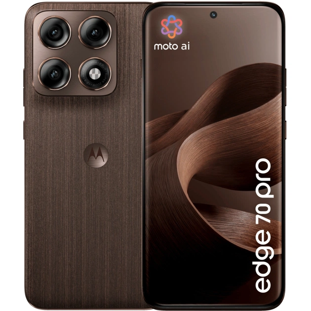 Мобільний телефон Motorola Edge 70 Pro 8/256GB Chicory Coffee (Wood) (PBC20086RS) - зображення 1