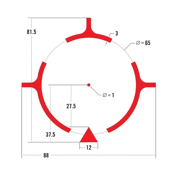 Коліматорний приціл Vortex Голографічний AMG UH-1 GEN II 1 MOA (AMG-HS02) - picture 9