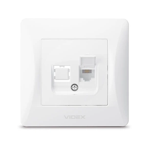 Телефонна розетка Videx BINERA CAT3 (VF-BNSK1TF3-W) изображение 1