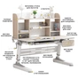 Парта Mealux Trenton Wood (BD-580 Wood) - зменшене зображення 2