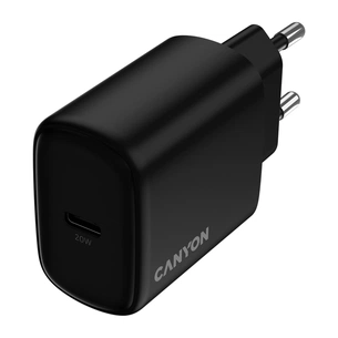 Зарядний пристрій Canyon OnCharge 200 20W 1xPD EU Black (CNE-CHA200-11) зображення 1