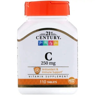 Вітамін 21st Century Вітамін C, 250 мг, 110 пігулок (CEN-22294) зображення 1