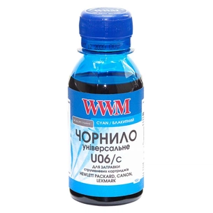 Чорнило WWM Canon/HP/Lexmark 100г Cyan (U06/C-2) зображення 1