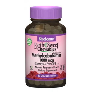 Вітамін Bluebonnet Nutrition Метилкобаламін (В12) 1000мкг, Смак Малини, Earth Sweet Chewa (BLB-00441) зображення 1