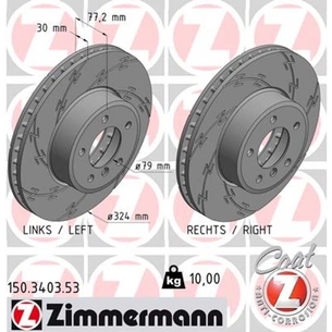 Гальмівний диск ZIMMERMANN 150.3403.53 зображення 1
