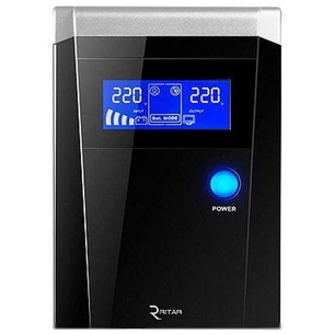 Пристрій безперебійного живлення Ritar RTSW-600 LCD,12V (RTSW-600 D12) зображення 1