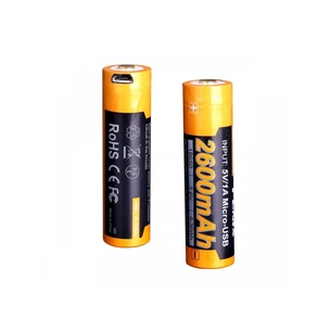 Акумулятор Fenix 18650  2600 mAh micro usb зарядка (ARB-L18-2600U) зображення 1