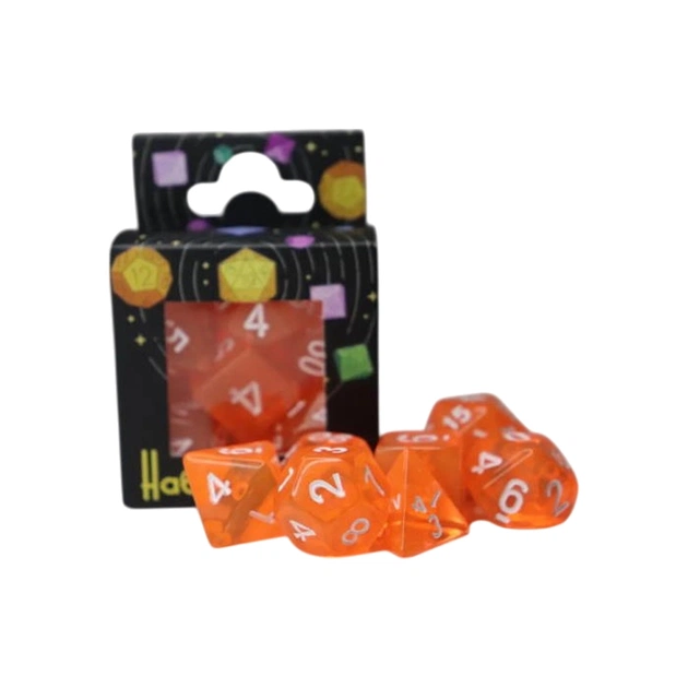 Набір кубиків для настільних ігор Games 7 Days Transparent 7 Dice Set - Orange (g7dtran03) - picture 2