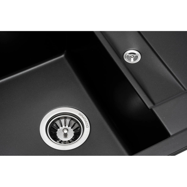 Мойка кухонная GRANADO комплект VALENCIA black shine_чаша праворуч (ksg0701R) - изображение 6