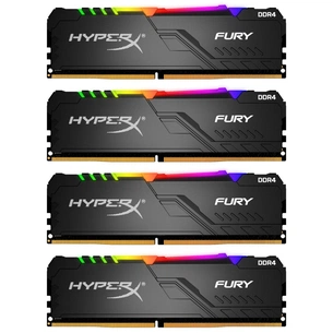 Модуль пам'яті для комп'ютера DDR4 128GB (4x32GB) 3200 MHz HyperX Fury RGB Kingston Fury (ex.HyperX) (HX432C16FB3AK4/128) зображення 1
