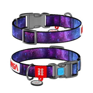 Нашийник для тварин WAUDOG Nylon з QR-паспортом "NASA21" пластиковий фастекс XL (4504-0148) изображение 1