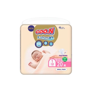 Підгузки GOO.N Premium Soft Newborn до 5 кг розмір SS на липучках 20 шт (863220) зображення 1